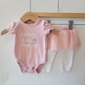 Carter's Pink Bodysuit and Tutu Leggings Set